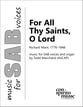 For All Thy Saints, O Lord SAB choral sheet music cover